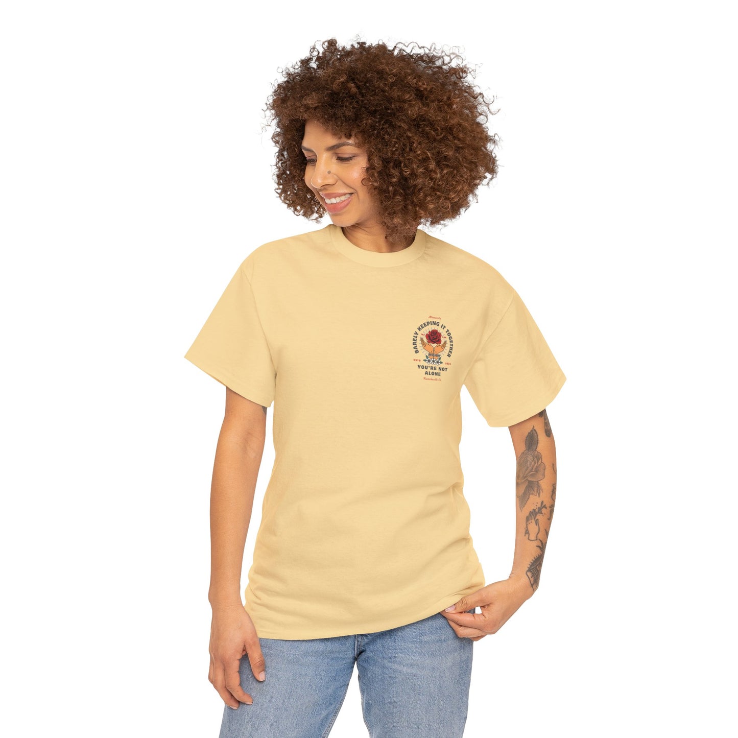 You're Not Alone Heavy Cotton Tee