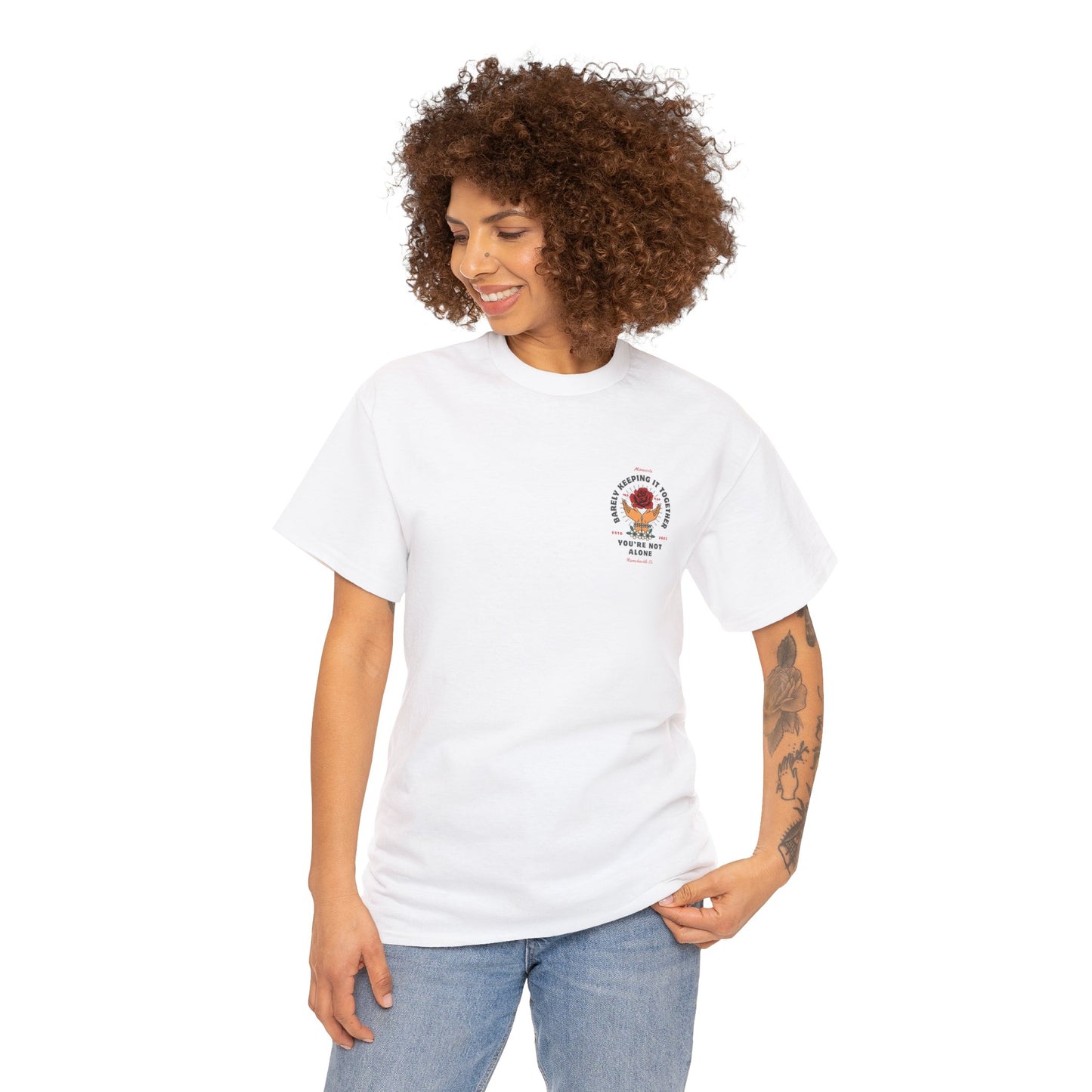 You're Not Alone Heavy Cotton Tee