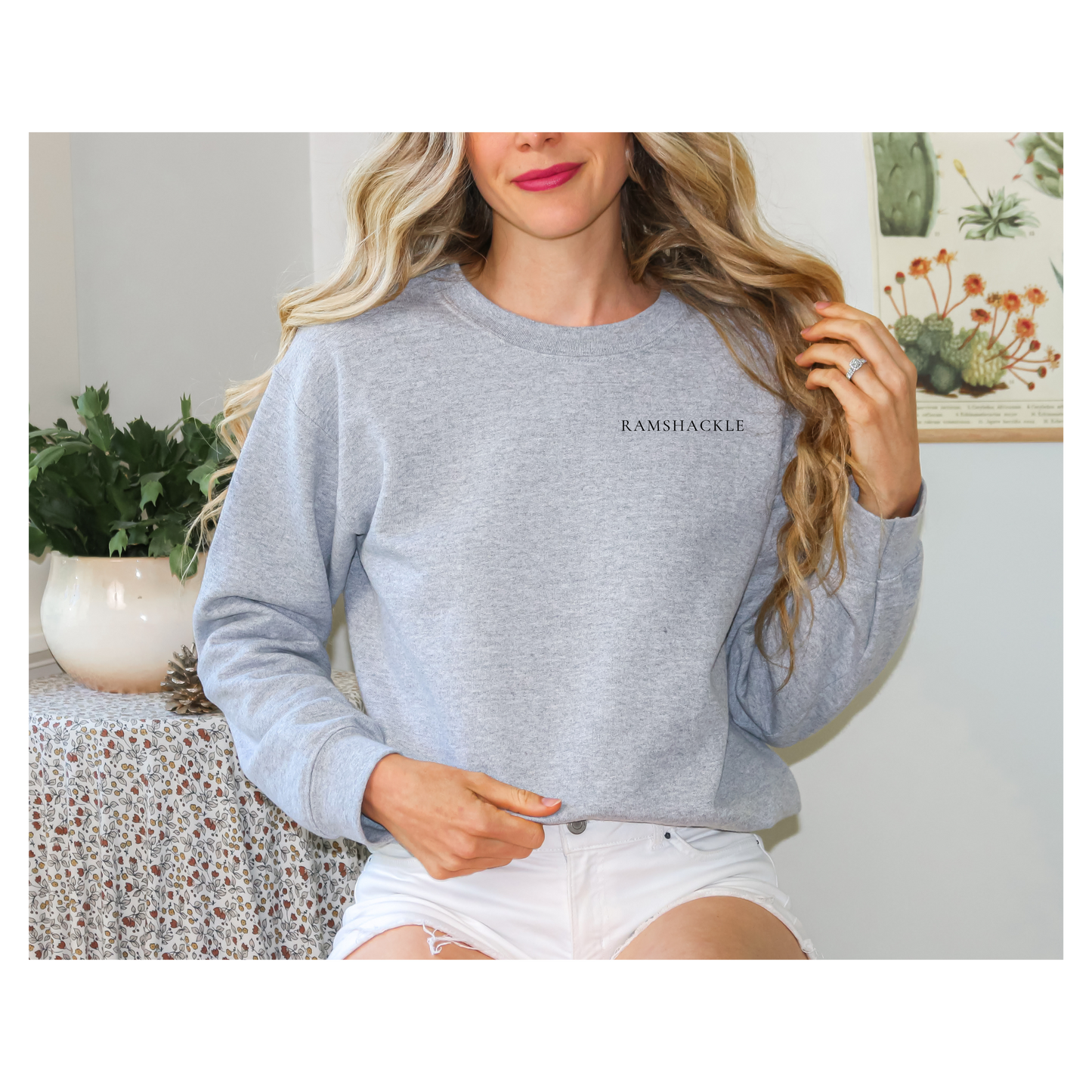 Rose Ramshackle Crewneck Sweatshirt