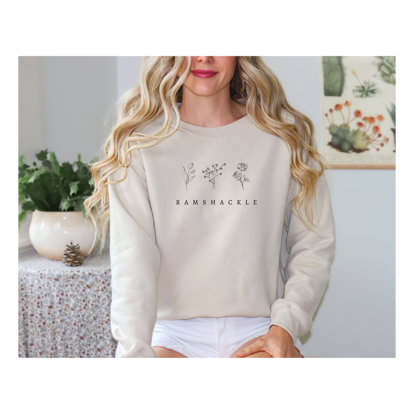 Ramshackle Flower Crewneck Sweatshirt